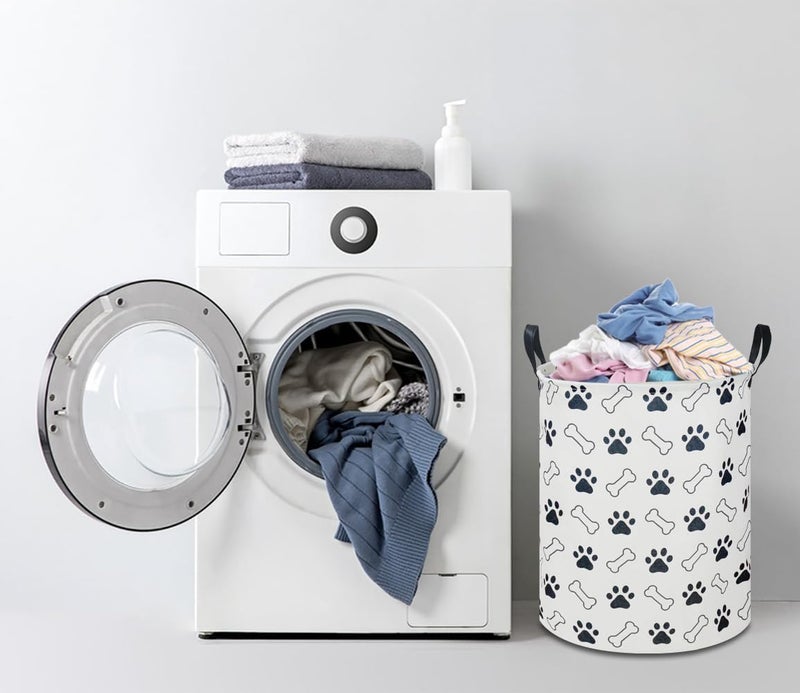 NTAOHAMPER Kids Laundry Hamper,Laundry Basket,Baby Boy Nursery Hamper,Waterproof Storage Bin,Clothes Organizer,Toys Bin,Room Decor(Paw) - Image 5